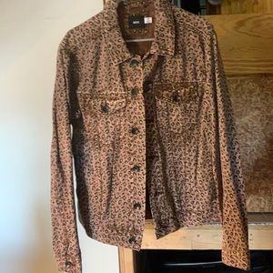 Cheetah print denim jacket from BDG, size medium